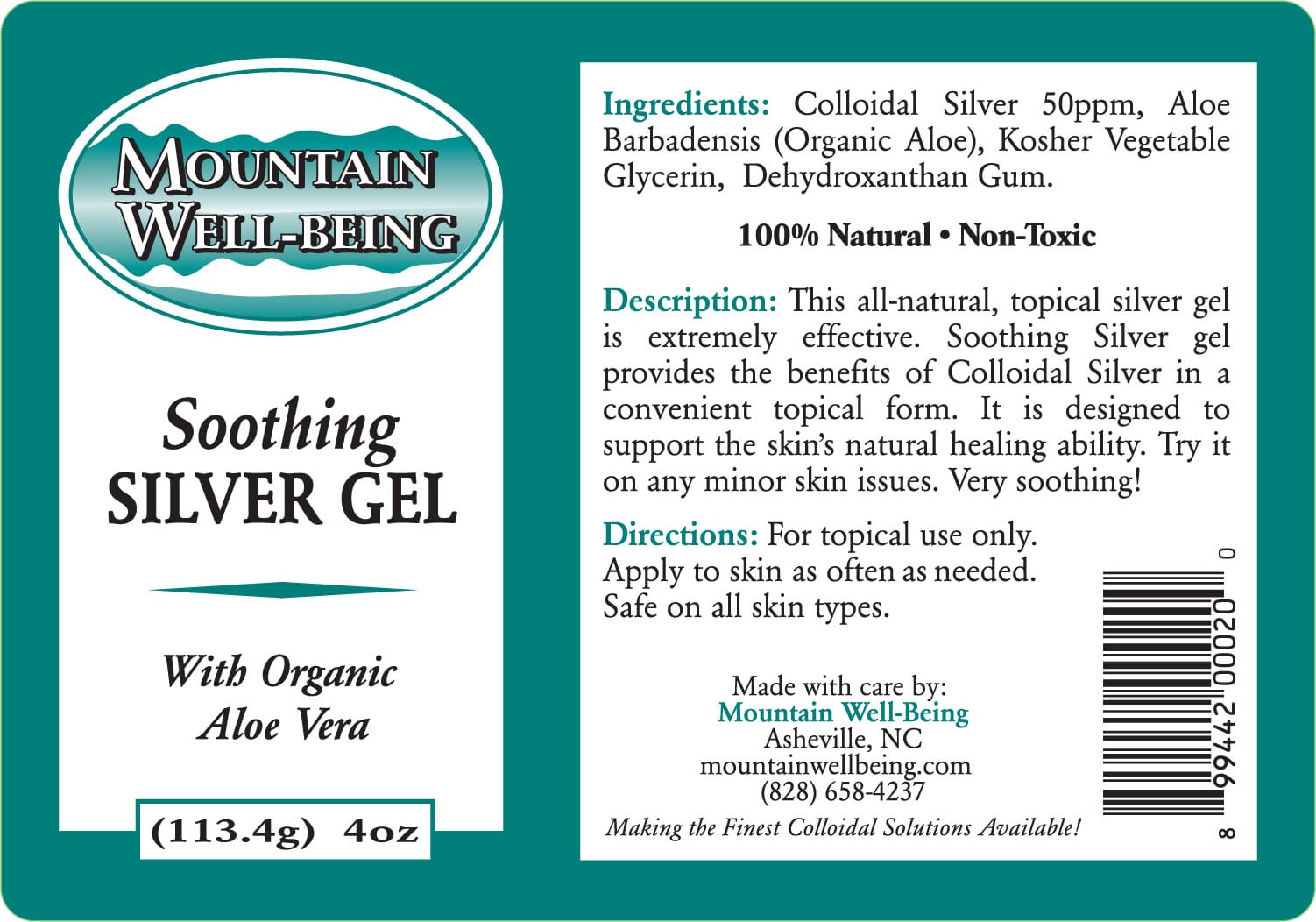 soothing silver gel